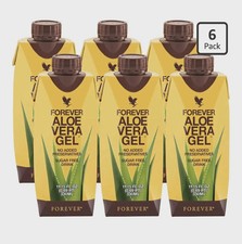 Forever Aloe Vera Gel 330ml 6 Pack Sugar Free Drink 99.7 Pure Inner Leaf
