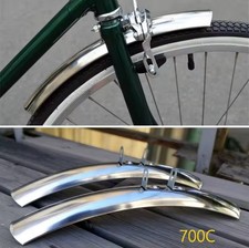 1 Paar Rennrad Schutzblech 700c 27'' Fahrrad Vorne Hinten FENDER Silber