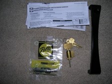 Pella OX Black Sliding Door Exterior Door Handle with all door hardware  Lock