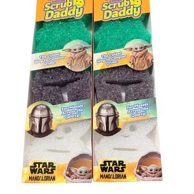 Scrub Daddy Star Wars The Mandalorian Grogu Mando 3-Pack Sponges Lot of 2 Boxes
