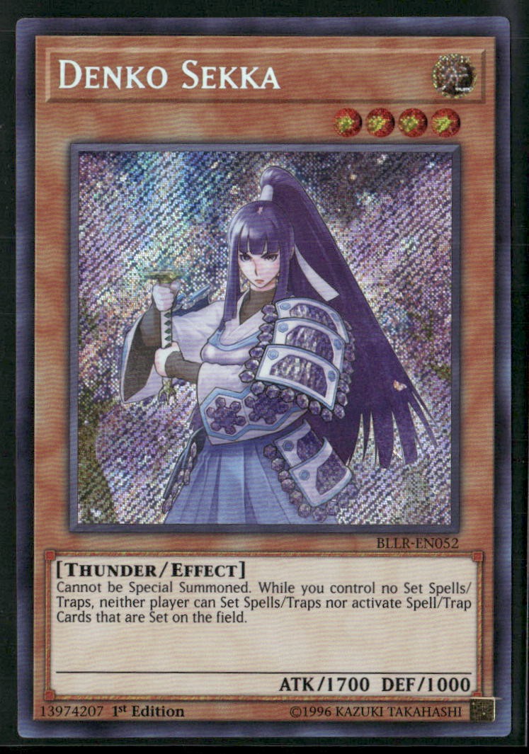 Denko Sekka BLLR-EN052 YuGiOh Battles of Legend: Light's Revenge trading card — raw and PSA graded price guide
