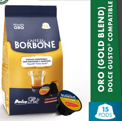 Caffe Borbone ORO Miscela (Gold Blend) Nescafe  Dolce Gusto  Compatible Espresso