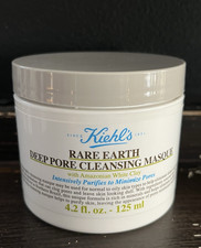 Kiehl's Rare Earth Deep Pore Cleansing Masque Full Size 4.2 oz Minimizes Pores