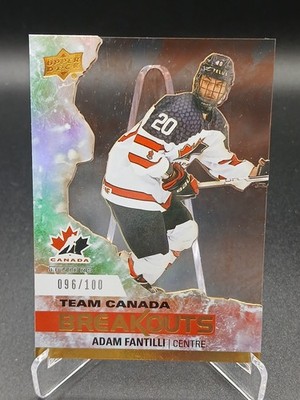 Adam Fantilli Team Canada Breakouts /100 SP 2023 - NHL Columbus Blue Jackets