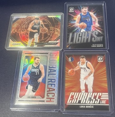 4-Card Luka Donic Lot Panini Silver Prizm