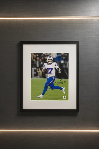 Josh Allen Buffalo Bills Autographed 8x10 Photo coa With Frame