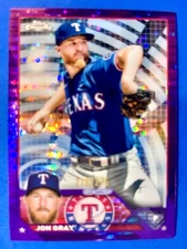 Jon Gray 2023 Topps Chrome Purple Sonar Refractor /275 - Rangers