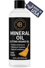 Cutting Board Oil - 12oz Food Grade Mineral Oil for Wood Cutting Board Condit...
