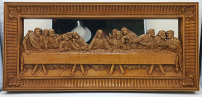 Vtg Homco Mirrored Lord's Last Supper 22" x 10" Vintage Burwood Wall ...