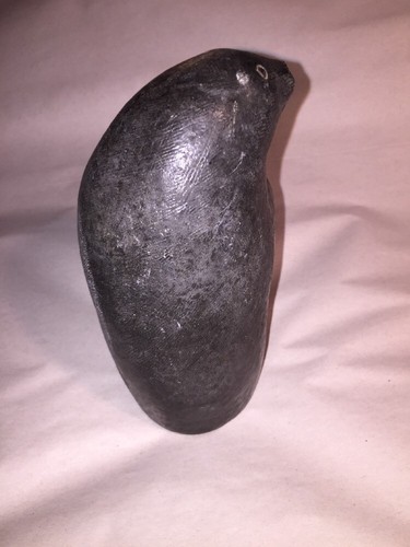 vintage INUIT ESKIMO carved SEA LION sculpture w/partial tag THE WOLF SCULPTURE - Picture 9 of 10