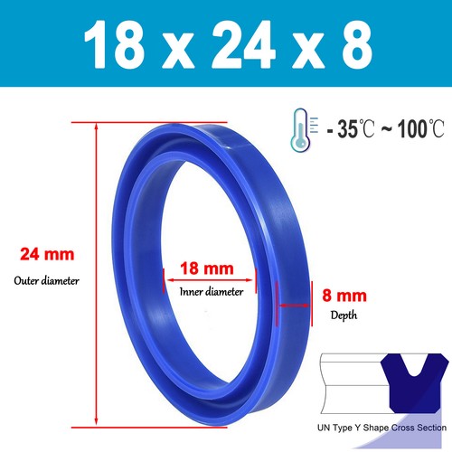 U-cup Hydraulic Ram Seal Y Seal Rod & Piston Working Cylinder 4/6/8/9/10-18mm ID - Picture 124 of 140
