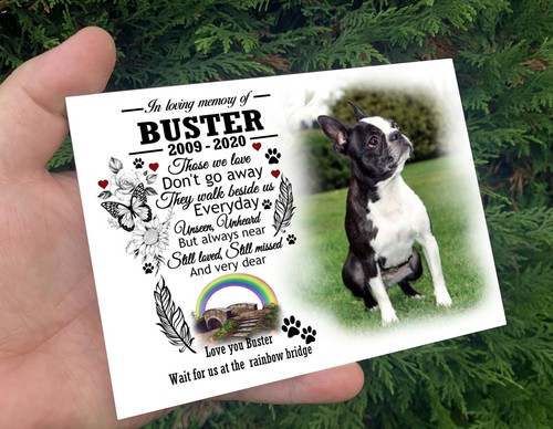 Haustier Hund Gedenktafel, Grabfoto Plakette, personalisierte Hundefoto Plakette. - Bild 7 von 12