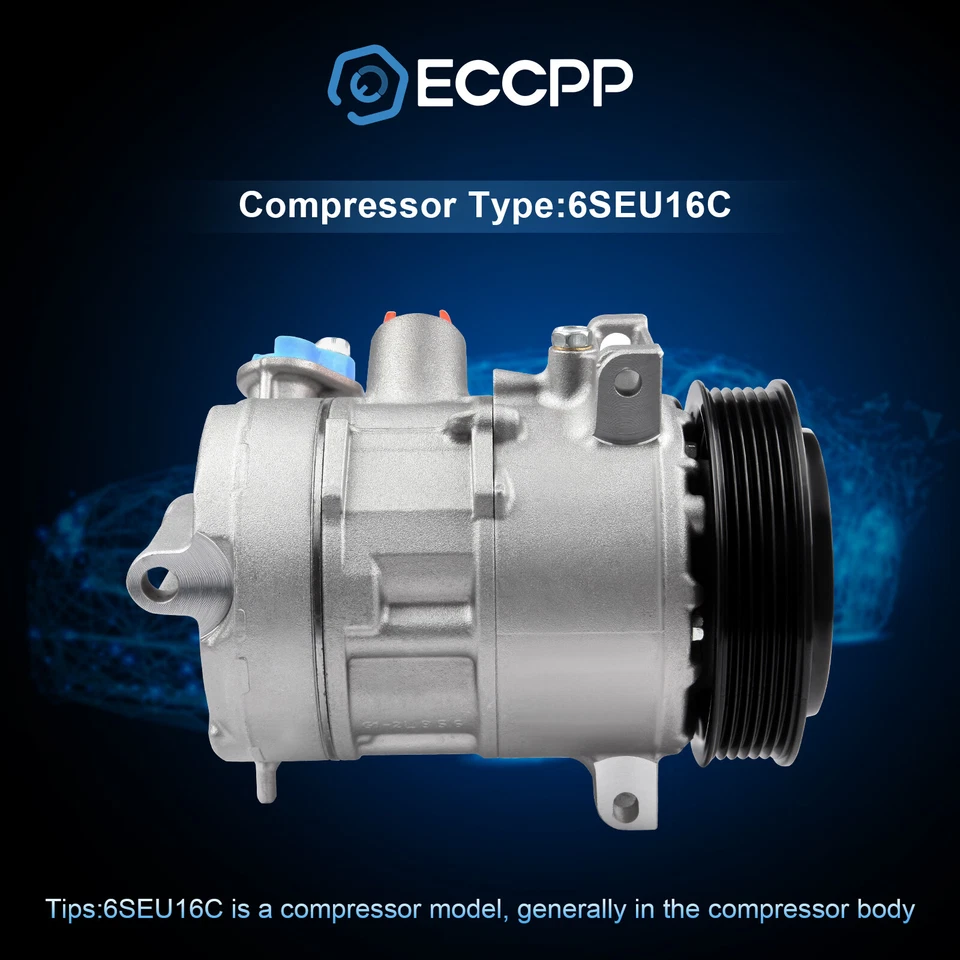 Compresor de aire acondicionado para Jeep Compass 2009-2016 Dodge Caliber 55111610AB Foto 2 de 4