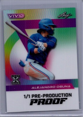 Alejandro Osuna 2024 Leaf Vivid Baseball 1/1 Pre Production Proof 