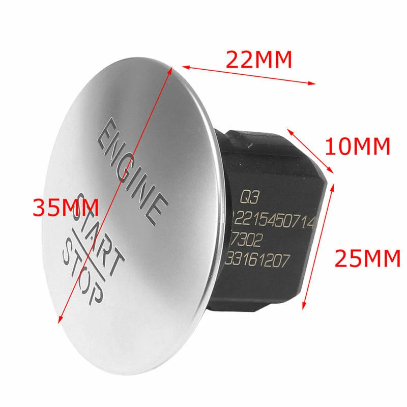 Keyless Go Engine START STOP Push Button for Mercedes-Benz A B C E S M-Class Foto 2 de 4