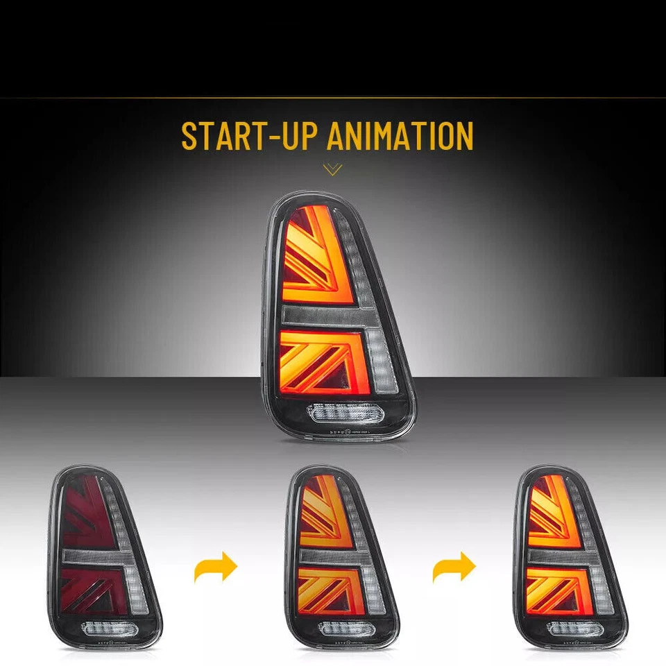 Luces traseras LED de humo para BMW Mini Cooper R53 R52 R50 2002-2006 con animación Foto 4 de 4