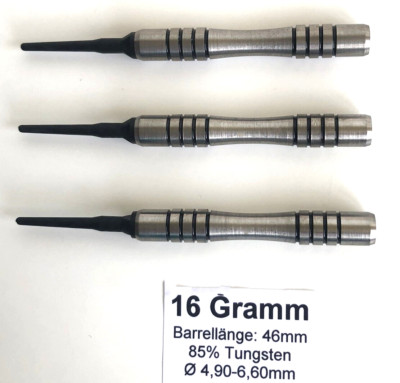 3 Stück Barrels New Line A1 - 16 Gramm Barrelgewicht 85 % Tungsten Steel Dart