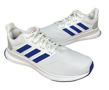 Adidas Runfalcon Men's Running Athletic Shoes White/Blue/Gray EF0148 Size 7 EUC