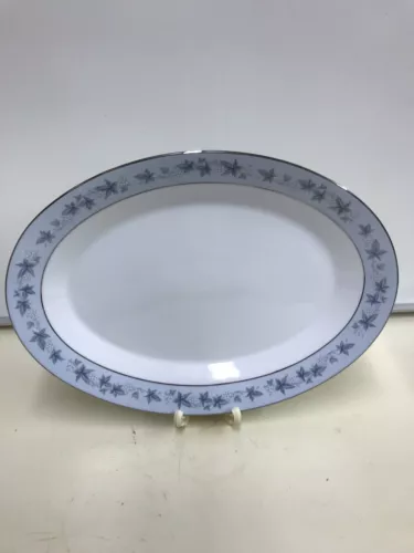 Vintage Noritake Bluecourt Oval Serving Platter 16x11.5  Inch Made In Japan