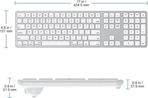 Omoton Wireless Keyboard KB515 Designed for Mac Bluetooth Numeric Keypad - Picture 3 of 14