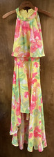 Women NWOT "Eliza J" multicolor floral sleeves long dress. Size 6