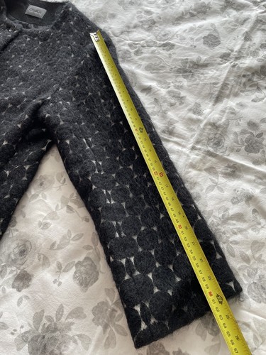 OSKA Swing Coat Jacquard Mohair/Alpaca/Wool Blend Black Dots, 4, UK 14-16 - Picture 9 of 15