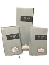 Fitted Sheet Single Bed Set BEDECK In Celadon Green. Includes 2 x pillow Cases.