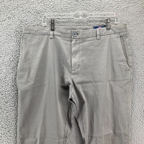 Vineyard Vines Slim Fit Pant Mens 36x30 Gray Cotton Stretch Business Church - Picture 2 of 13