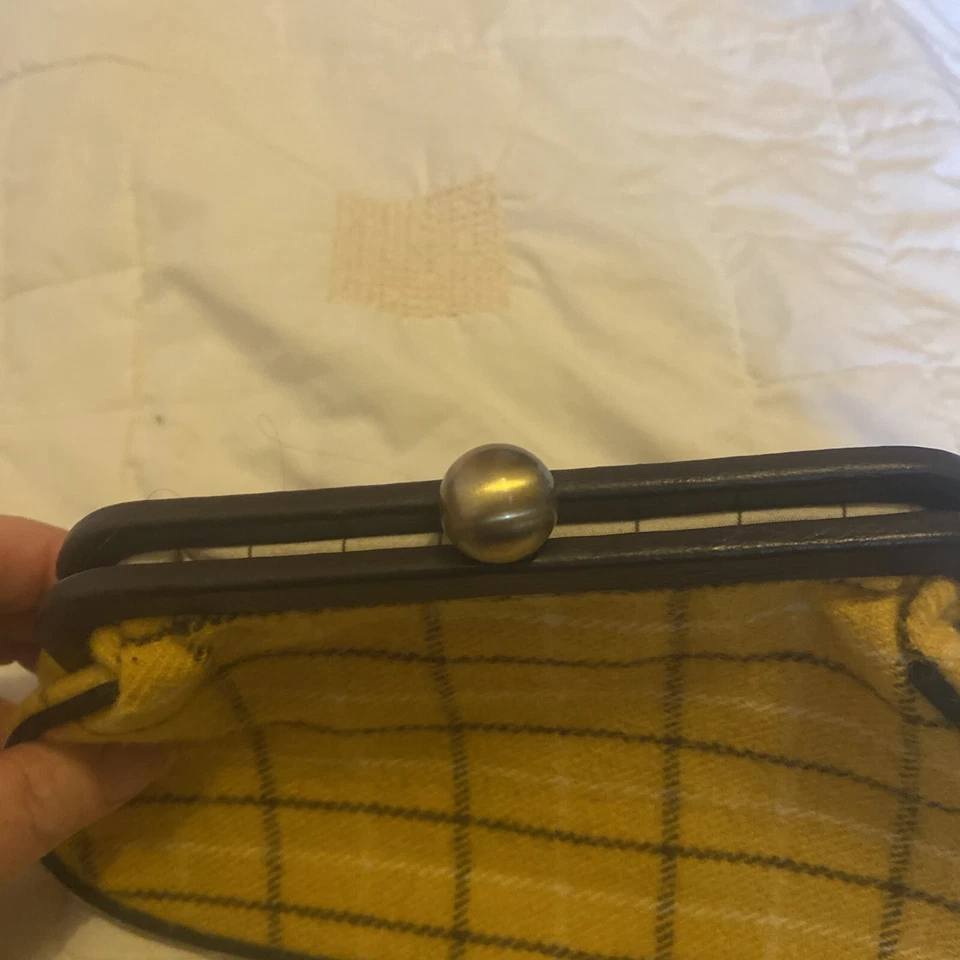 Lovely Vintage Joules Purse With Metal Frame And Clasp Mustard Colour - Image 2 of 4