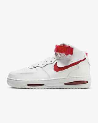 Nike Air Force 1 Mid EVO Leather Men's Shoes White/Red FB1374 102