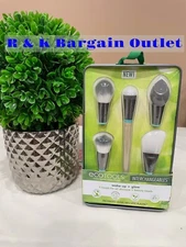 EcoTools Wake Up + Glow 5 Interchangeable Makeup Brush Heads w/ Tin Case # 3173