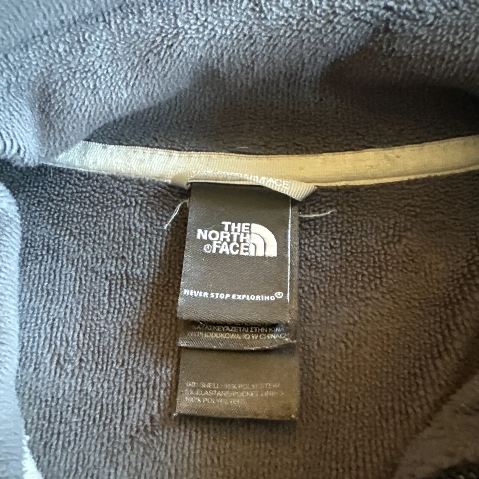 north-face full zip fleece lined sweater jacket