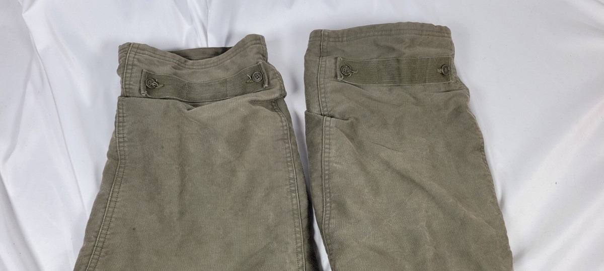 Vintage 40s US Navy Department Deck Bib Pants Overalls S Alpaca