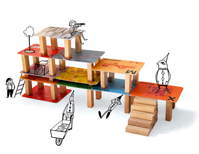 Educational Hungry Little Minds A-Z Lernkarten & Holzblöcke Architektur