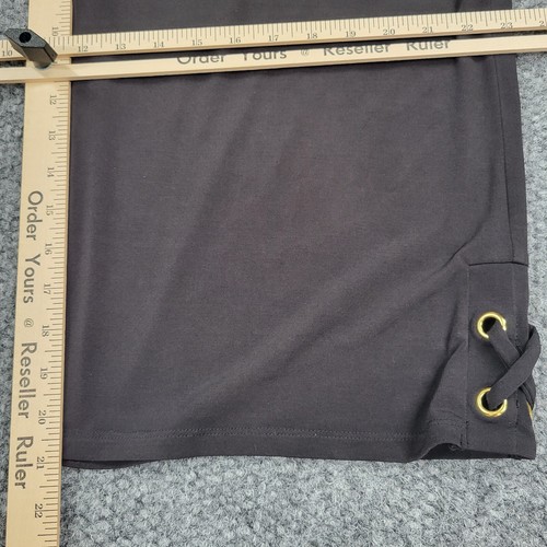 Pantalones Michael Kors Mujer Medianos Negros Elásticos Pull On Pierna Ancha Capri 30x21* - Imagen 12 de 23