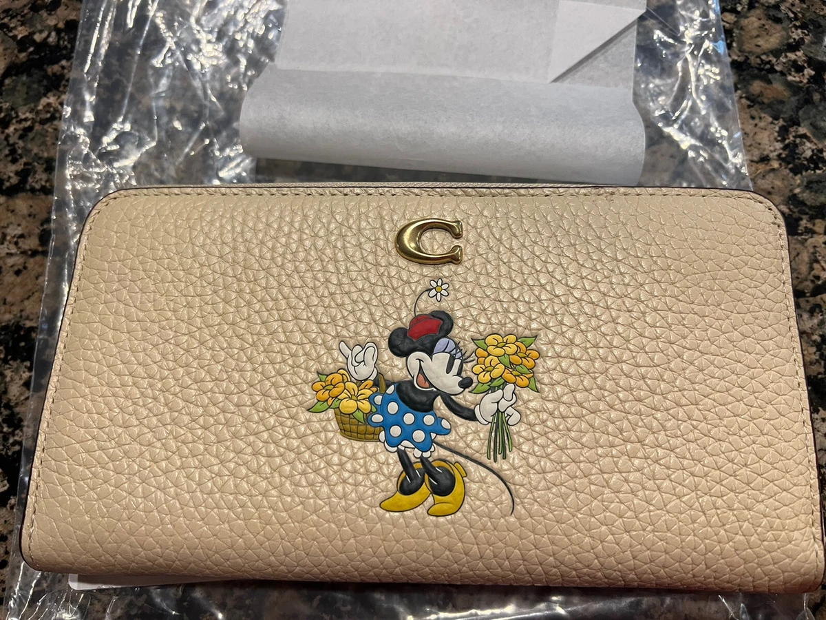 Disney X Coach Accordion Zip Wallet with Minnie Mouse in