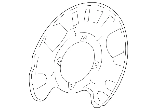 Mercedes-Benz M-Class W166 Rear Left Brake Dust Shield A1664230320 - Image 2 of 4