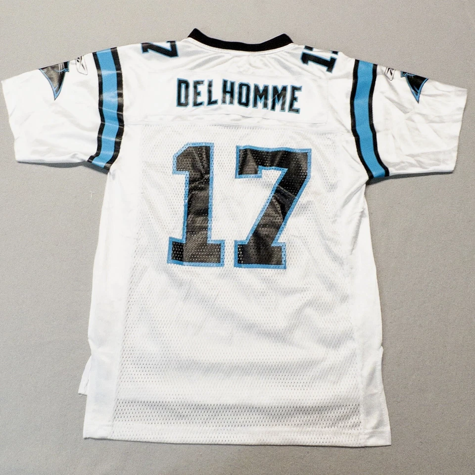 Camiseta Reebok On Field Carolina Panthers Jake Delhomme #17 Youth média (10-12) - Imagem 2 de 4