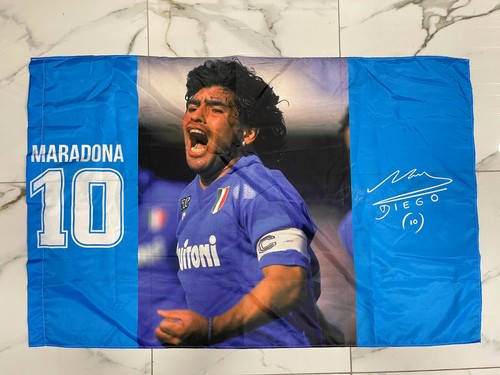 Grande Bandiera Maradona Calcio Napoli 2022/23 - Scudetto 3e Championnat Drapeau