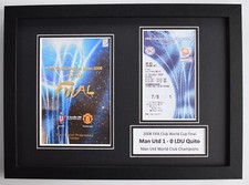 Biglietto partita foto finale mondiali club fifa 2008 A4 programma calcio uomo utd