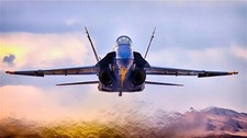 U.S Navy Blue Angels Fa 18, Super Hornet Fronteras Grandes 8x10 Imagen Celebridad Pr
