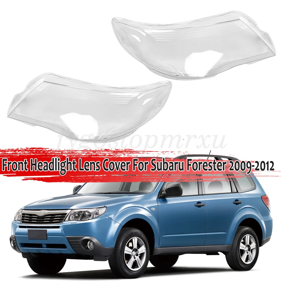Par de faros para Subaru Forester 2009-2012 cubierta de lente pantalla Foto 4 de 4