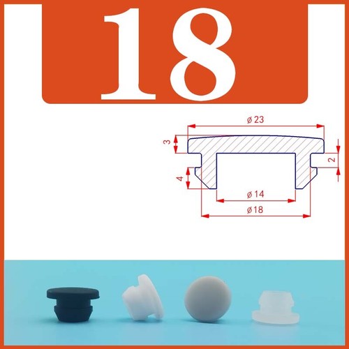 Silicone Rubber Grommet Plug Bung Cable Wiring Protect Bushes Snap-on 2.5-50.6mm - Picture 34 of 56