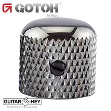 NEW (1) Gotoh VK1-19 Control Knob DOME Bass Guitar 6mm hole, METAL - COSMO BLACK