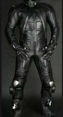 Leather Suit as Two Piece by XLS Motorcycle Suit Black Two Piece All Sizes