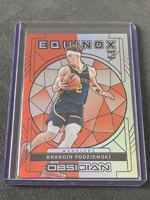 2023-24 Panini Obsidian Brandin Podziemski #13 RC Equinox Orange /75