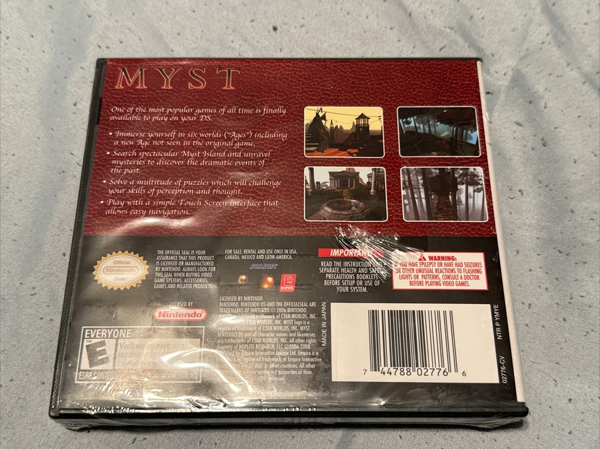 MYST Nintendo DS Game Factory Sealed NEW | eBay