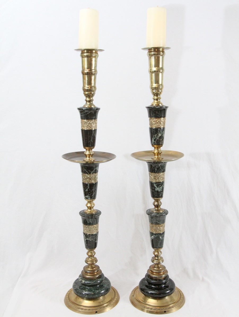 Vintage 1970s Single Tall Brass Candle Stick Holder Vintage 1970s Single Tall Brass Candle Stick Holder