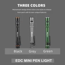 EDC High Bright Pen Flashlight USB Rechargeable Magnet Small Pen Clip Torch