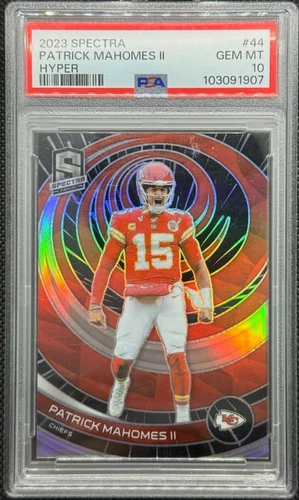 2023 Panini Spectra Patrick Mahomes II Hyper Prizm 27/75 PSA 10 GEM MINT Chiefs